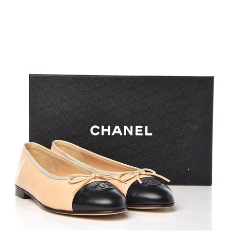 chanel ballet flats beige black|chanel ballerina flats price.